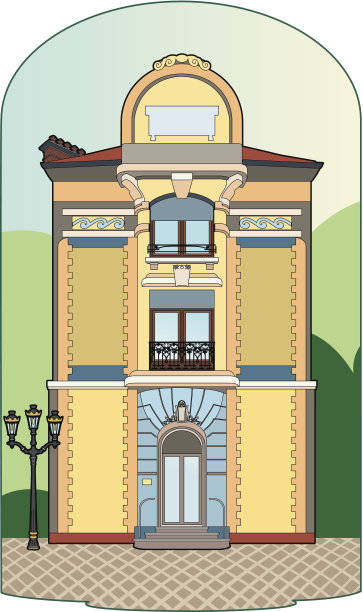 黄色的建筑图片下载