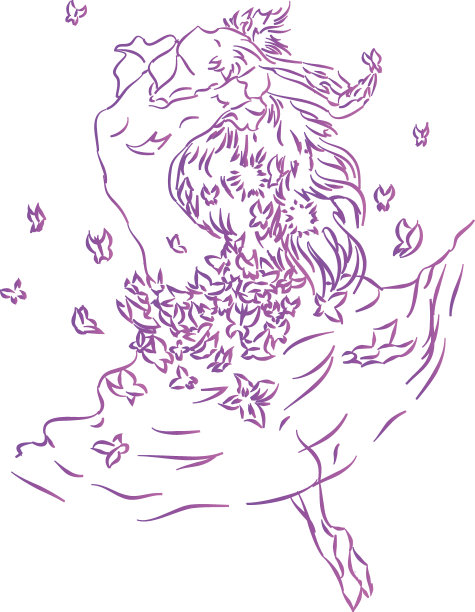 和蝴蝶一起飞翔图片下载