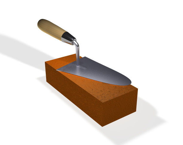 泥刀和砖图片下载