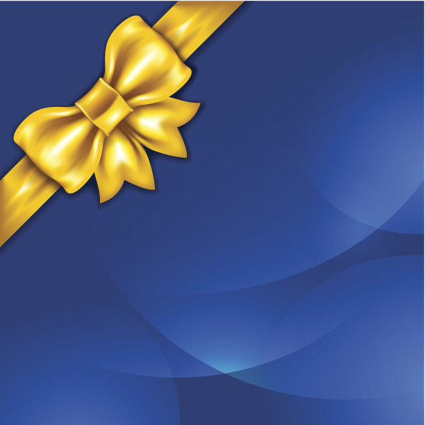 金色蝴蝶结背景图片下载