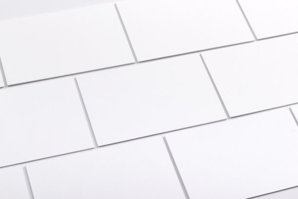 名片孤立在白色上素材图片