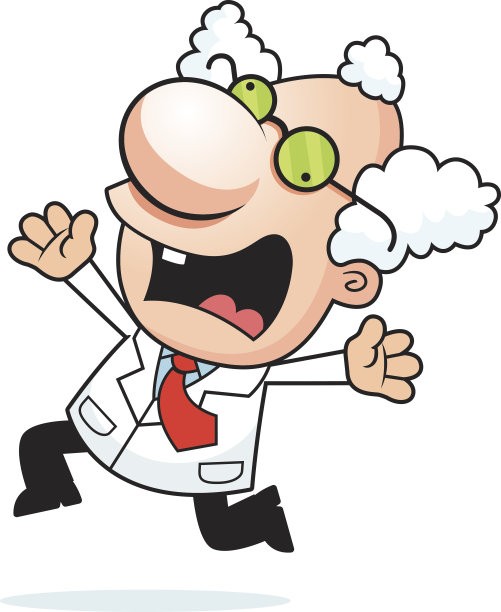 卡通疯狂科学家恐慌图片下载