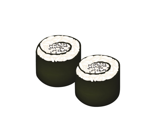 寿司卷或紫菜卷与芝麻图片下载