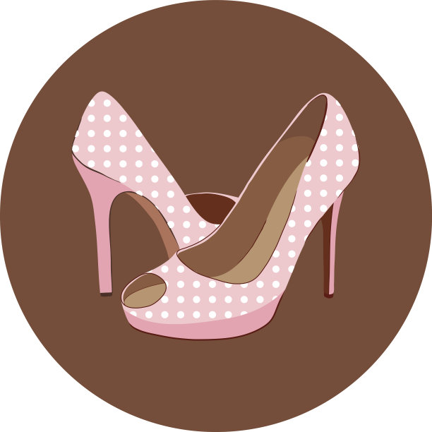一双漂亮的时装鞋。矢量插图。图片下载