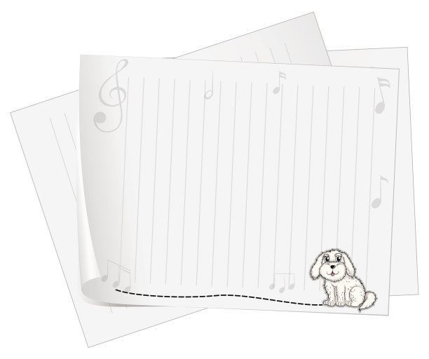 一张印有动物图案的空纸图片下载