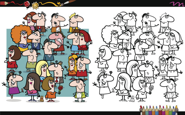 人组着色书图片下载