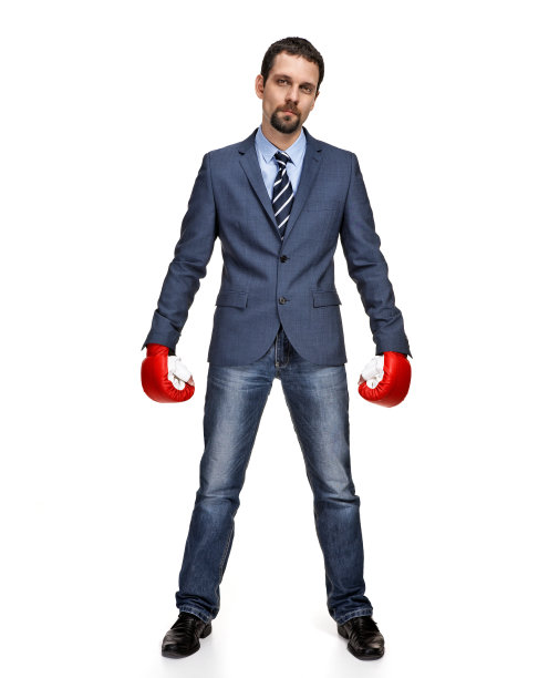 年轻的商人已准备好战斗图片下载