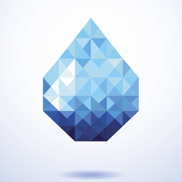 抽象的蓝色闪亮的水滴图片下载