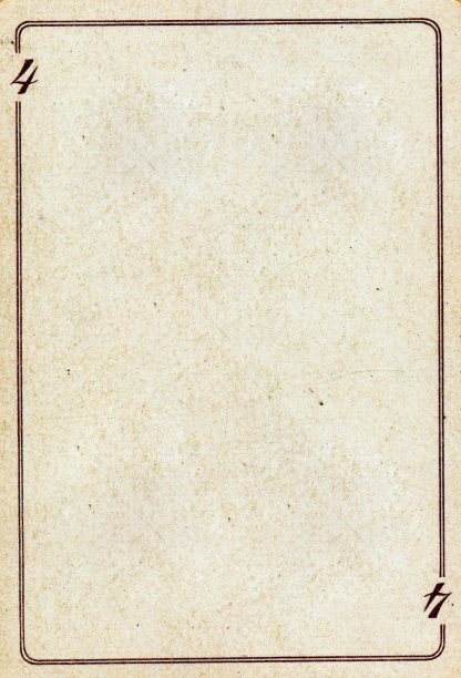 老式的扑克牌，上面有线和四号图片下载