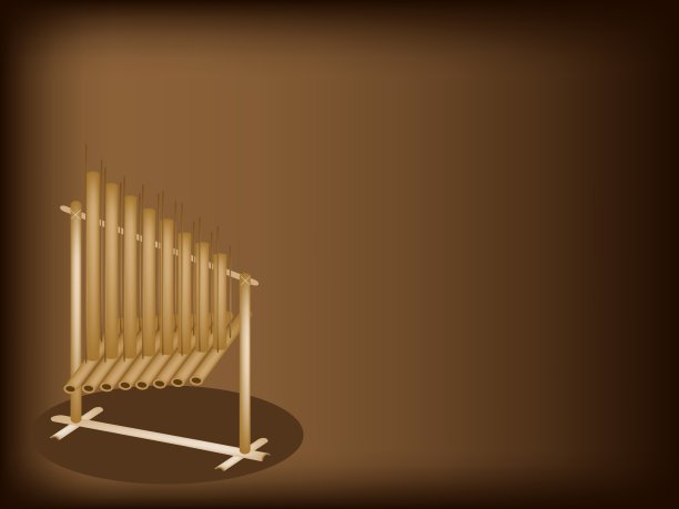 深褐色背景音乐Angklung图片下载