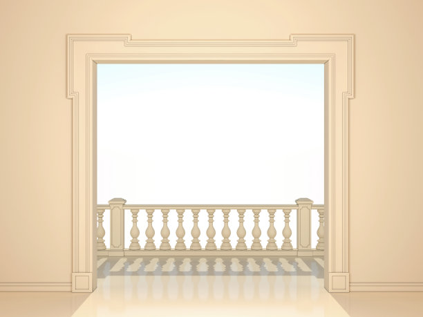 阳台景观风格古典图片下载