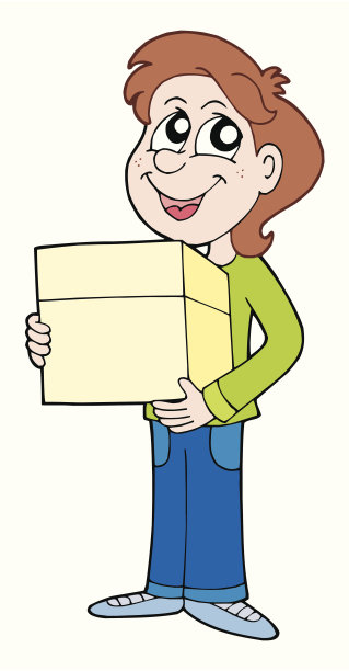 1号箱子的送货员图片下载