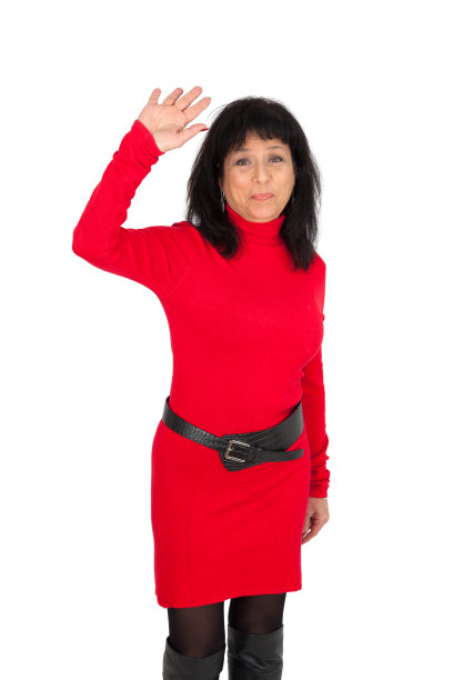 美丽的女人在不同的衣服里有不同的表情图片下载