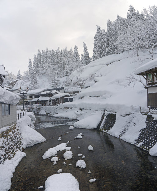 冬天的日本村庄图片下载