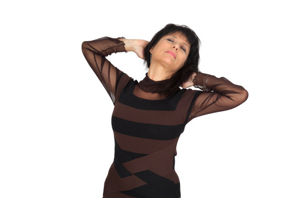 美丽的女人在不同的衣服里有不同的表情图片下载