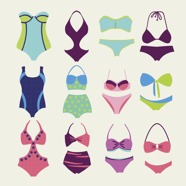 矢量套游泳穿-插图图片下载