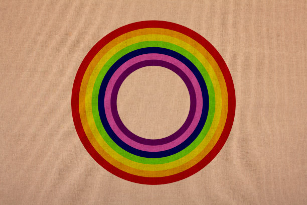 画布上的彩虹圈图片下载