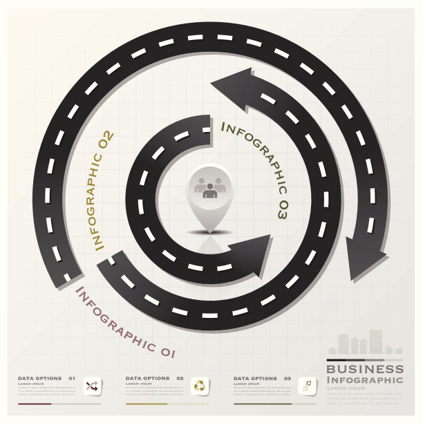 道路和街道商业信息图表图片下载
