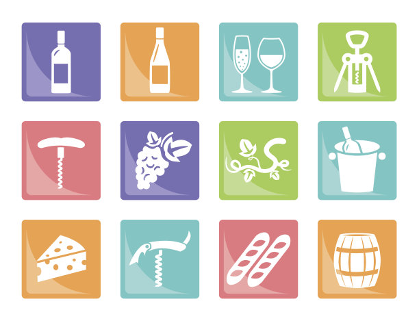 葡萄酒插图集图片下载