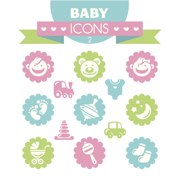 通用婴儿图标的收集图片下载