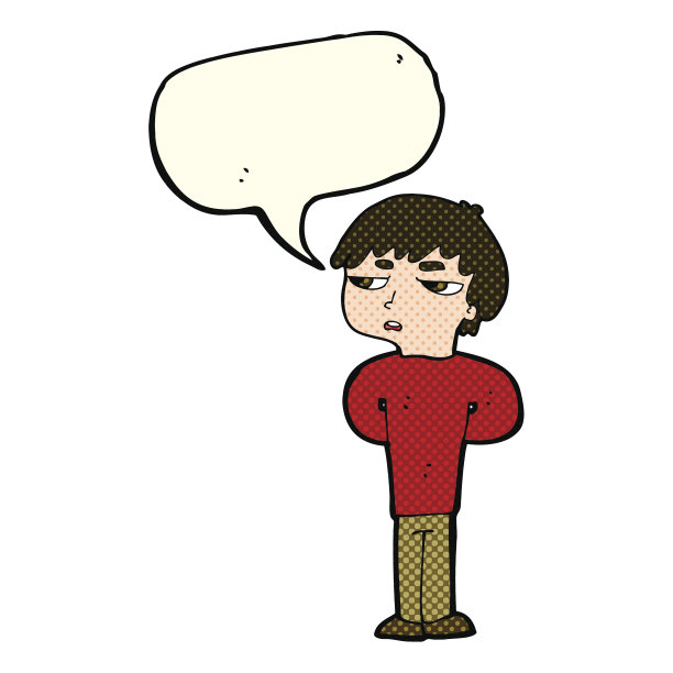 卡通反社会的男孩，说话冒泡图片下载