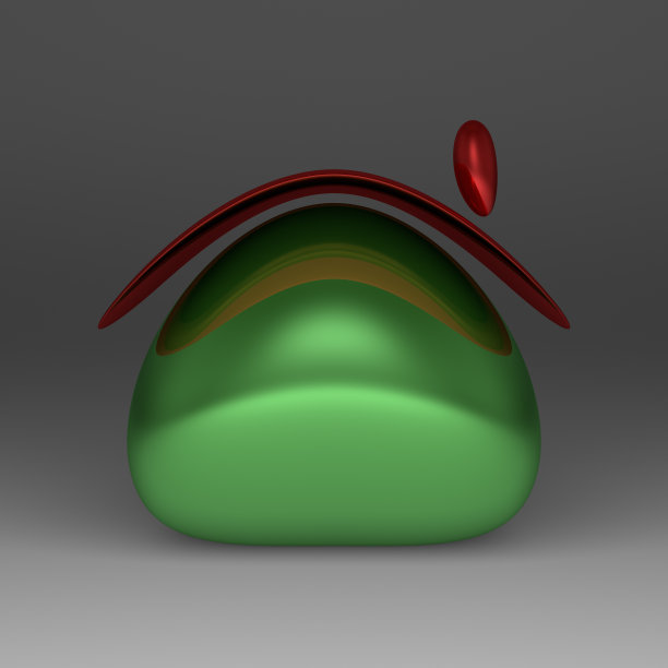 绿色圆的小屋图片下载