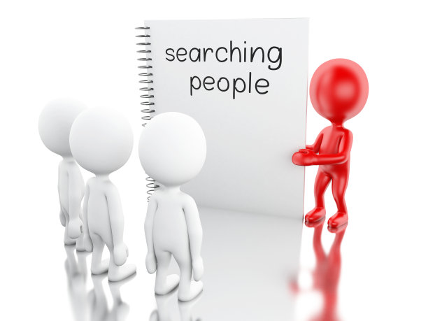 3D白人和笔记本搜索人。图片下载