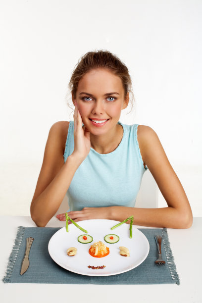 女孩的饮食图片下载