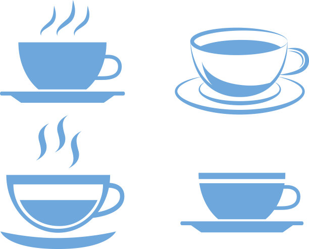 蓝色杯子图标图片下载