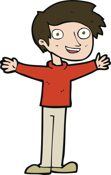 卡通热情的男人图片下载