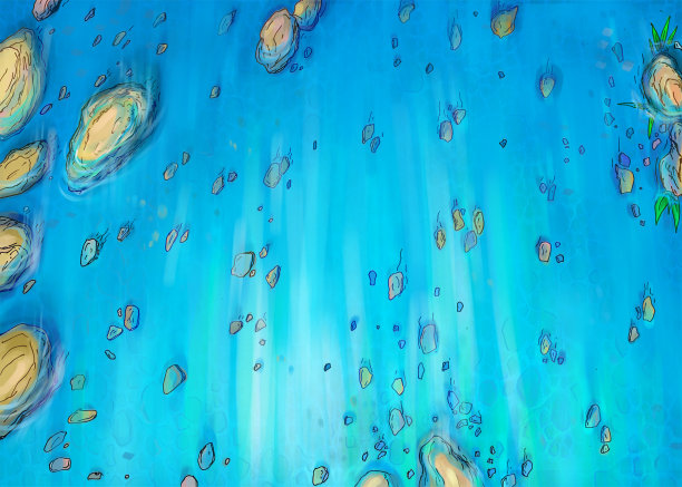 流。河流，河流的流向。俯视图图片下载