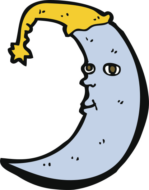 沉睡的月球卡通图片下载