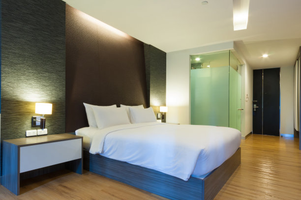 豪华现代酒店客房图片下载