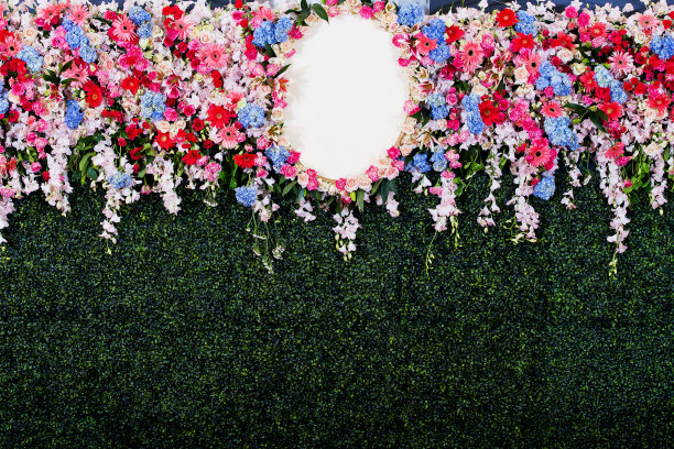 美丽的鲜花背景婚礼场景图片下载