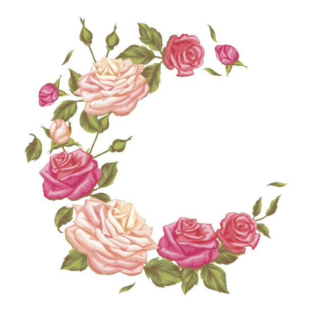 框架与复古玫瑰。装饰复古的花。图像的婚礼图片下载