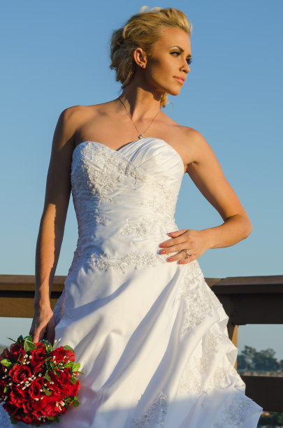 在美国加州新港海滩漂流公园拍摄婚纱照图片下载