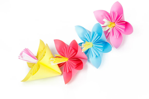 玻璃上的纸彩花图片下载