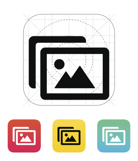 照片的图片图标。图片下载