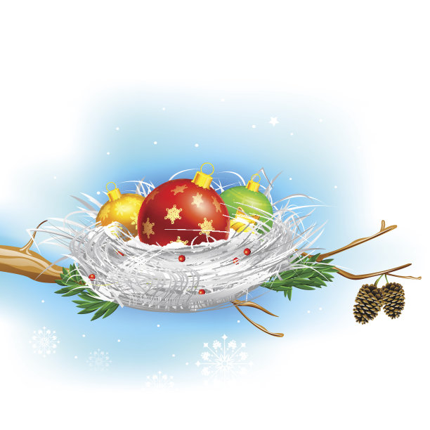 五彩缤纷的圣诞小玩意图片下载