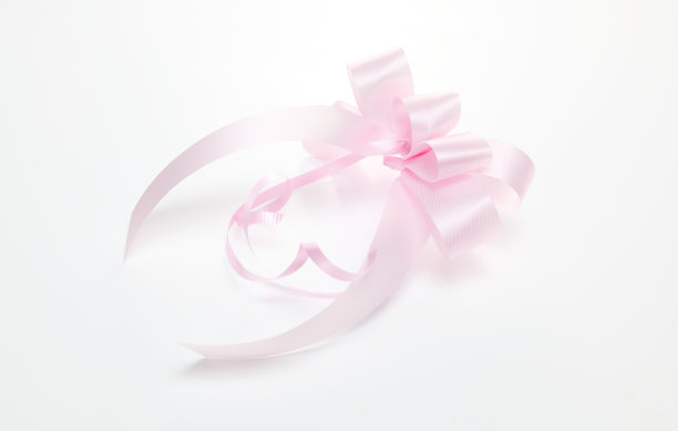 白色背景的缎带图片下载