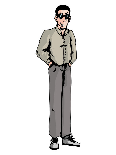 戴墨镜的酷小伙图片下载