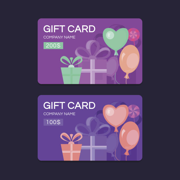向量礼品卡图片下载