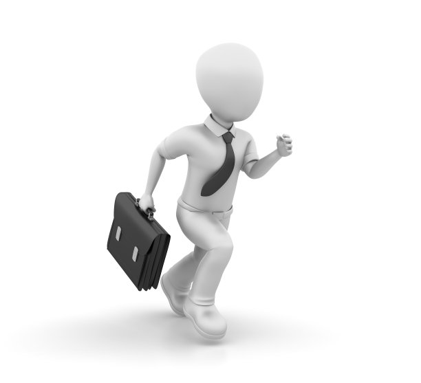 商人角色拿着公文包跑步图片下载