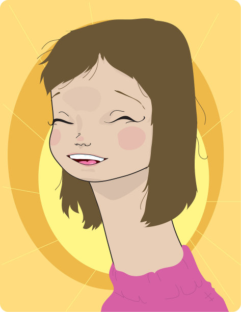 快乐的女孩图片下载