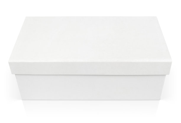 封闭鞋盒隔离白色图片下载