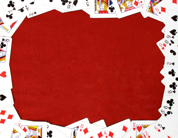 所有的纸牌和放置文字在中心图片下载