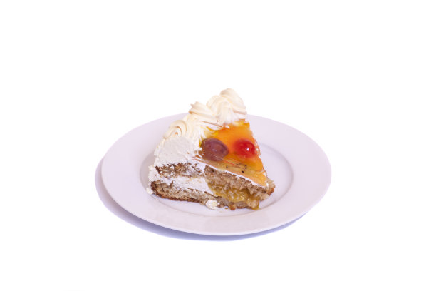 把蛋糕放在盘子里图片下载