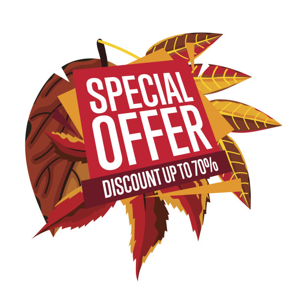 秋天出售横幅。折扣模板图片下载