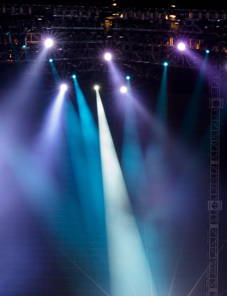 矢量舞台聚光灯与激光射线图片下载