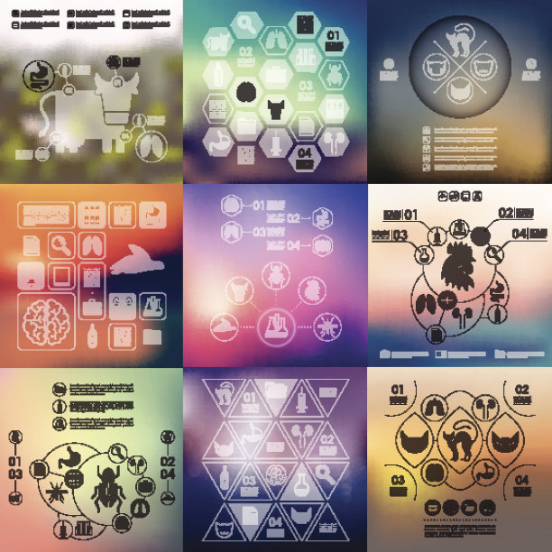 没有重点背景的兽医信息图表图片下载